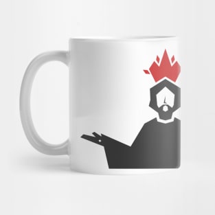 Jesus Christ with a crown in the form of the flame of the fire of the Spirit Mug